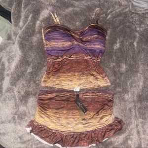 NWT Kariza Tankini 6/8 small Swimsuit